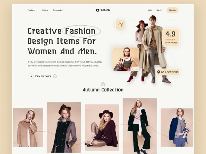 fashion website design